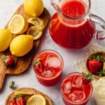 Honey Sweetened Strawberry Lemonade Recipe