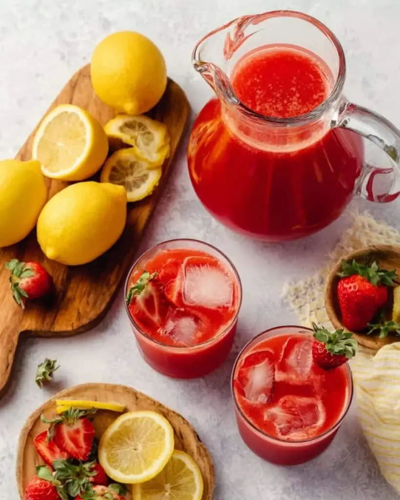 Honey Sweetened Strawberry Lemonade Recipe