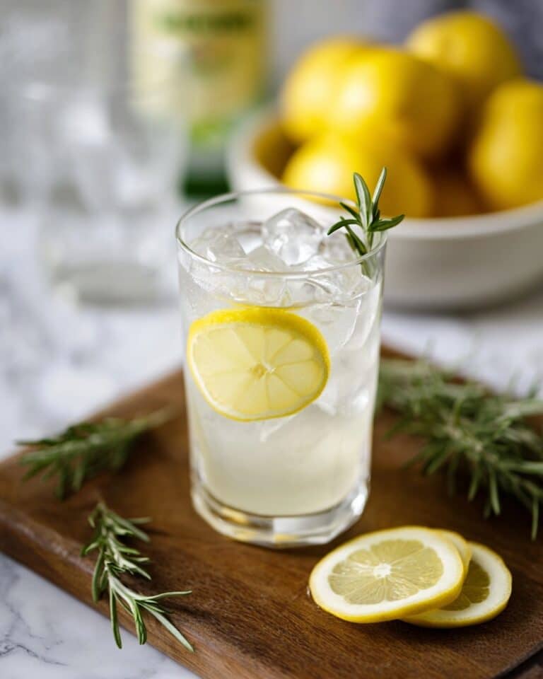 Gin & Tonic with Lemon Cordial & Rosemary Recipe