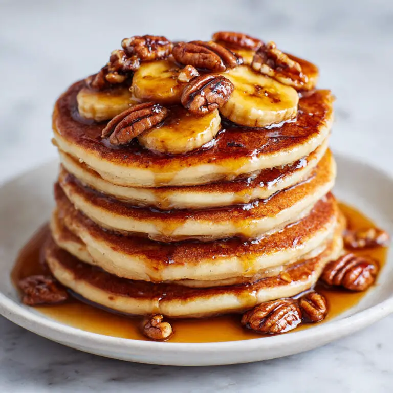 Banana Pancakes with Caramelized Bananas and Toasted Pecans Recipe