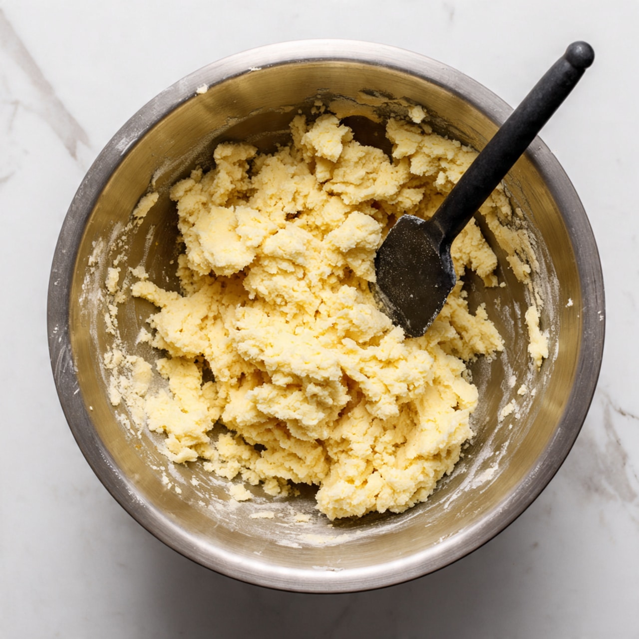 The image shows soft cookies laid out on a light brown parchment paper over a white marbled surface. Each cookie is round with a pale golden color and has a smooth, glossy circle of rich dark chocolate filling in the center, slightly swirled. Some cookies are plain with just chocolate centers, while others are decorated further with dark and white chocolate drizzled in thin lines creating a crisscross pattern on top. Small white chocolate chips and square dark chocolate pieces are scattered around the cookies, adding texture and contrast. In the lower right corner, a small portion of golden cutlery peeks into the frame. The whole image has a cozy, handmade feel. photo taken with an iphone --ar 4:5 --v 7