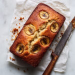 Moist Homemade Banana Bread with Maple Mascarpone and Sliced Bananas Recipe