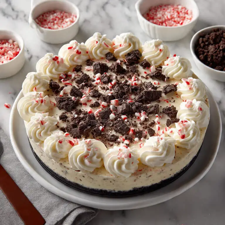 No Bake Peppermint Oreo Cheesecake Recipe
