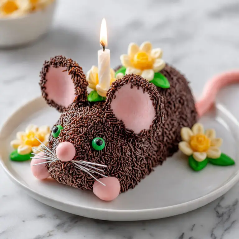 Chocolate-Covered Rat Cake with Marzipan Details Recipe