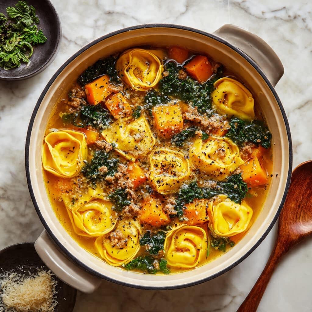 Butternut Squash Sausage and Tortellini Soup Recipe