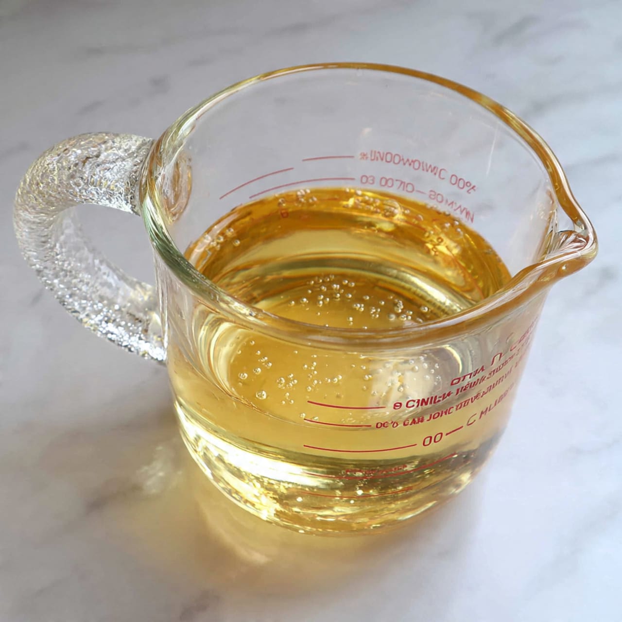 A clear glass jar filled with bright orange carrot slices soaked in liquid, tightly packed to the brim. The jar is placed on a wooden board with a blurred fork and a small white bowl on the side. The background has a soft white cloth and a white marbled surface with a blue area visible as well. Photo taken with an iphone --ar 4:5 --v 7