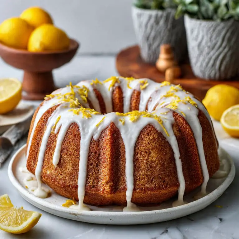 Lemon Bundt Cake with Lemon Glaze and Syrup Recipe