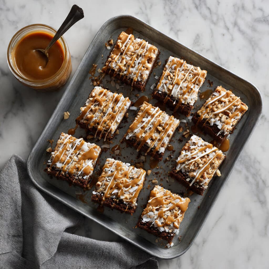 Coconut Caramel Pecan Bars with Dulce de Leche Recipe