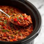 Slow Cooker Chili (No Beans!) Recipe