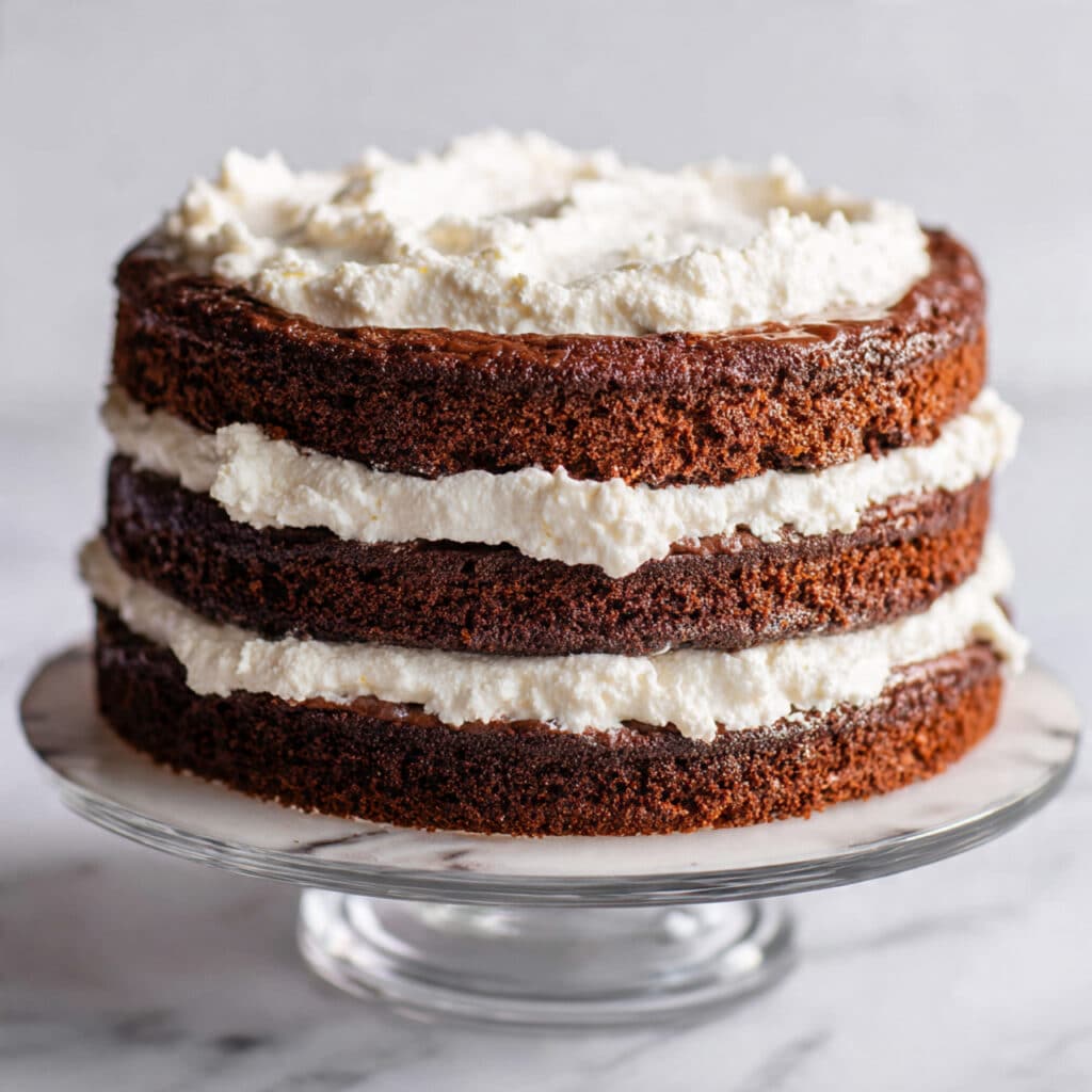 Banana Walnut Cake with White Chocolate and Whipped Cream Frosting Recipe