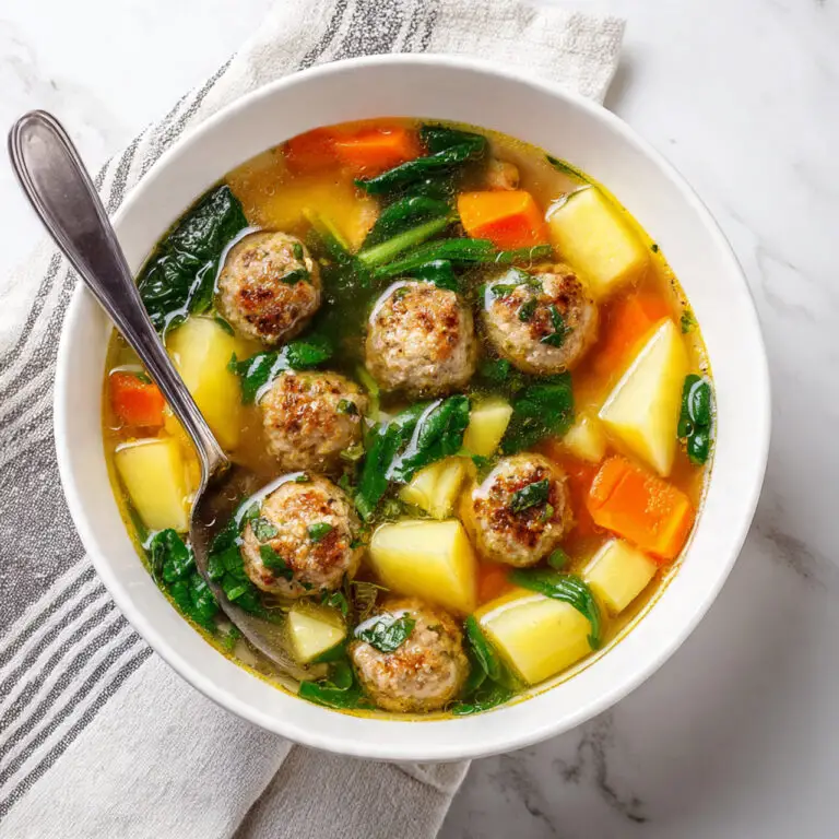 Chicken Meatball and Vegetable Soup Recipe