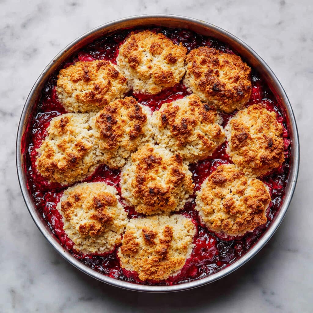 Rhubarb Cobbler with Mint Recipe