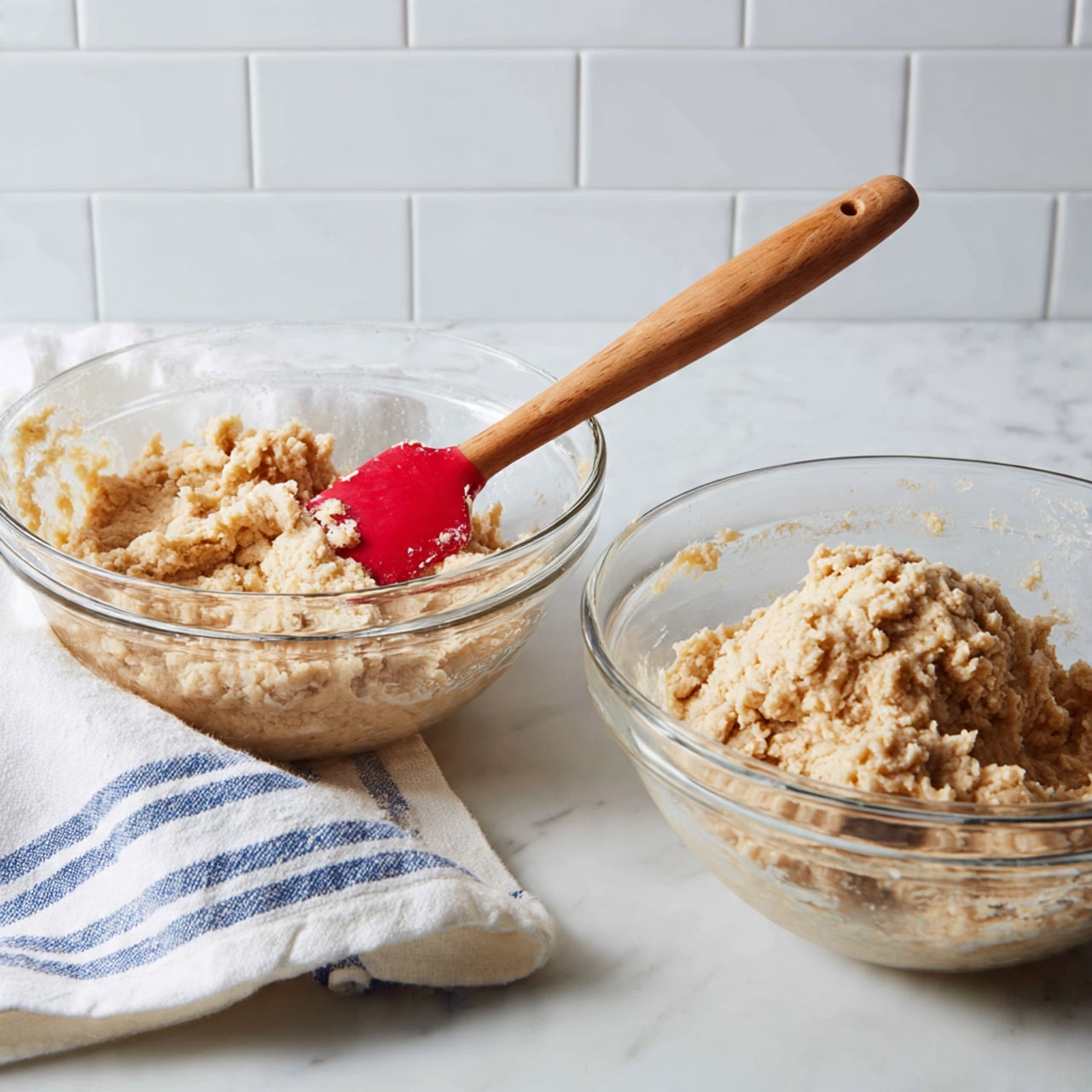 A loaf of bread with a golden brown crust topped with whole oats sits on a black wire cooling rack on a white marbled surface. The loaf is partially sliced, showing a soft, light brown inside with a fine, even texture. The two slices in front of the loaf have oats scattered on their edges, matching the topping of the loaf. In the background, there is a small white container with butter and a touch of green garnish. Photo taken with an iphone --ar 4:5 --v 7