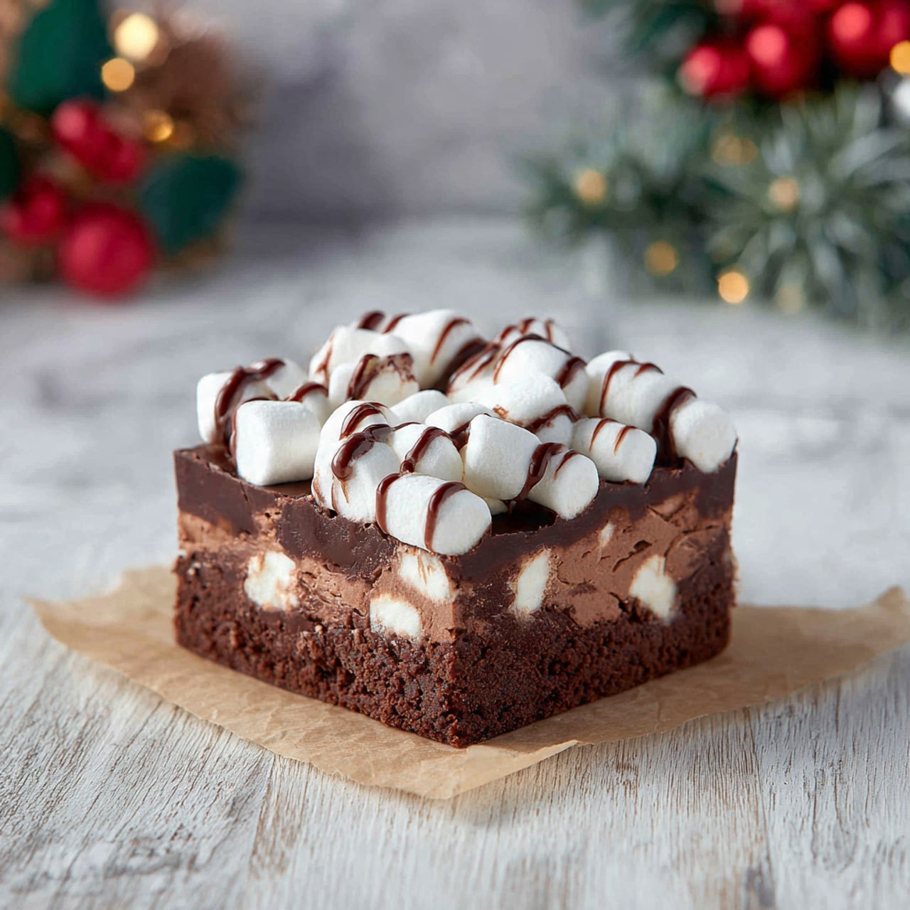 A close-up image showing a large metal bowl filled with many small dark brown chocolate chips spread evenly at the bottom. On top of the chocolate chips are four small cubes of pale yellow butter spaced apart. From the top left, a thick stream of creamy white liquid is being poured into the bowl, forming soft folds as it lands on the butter and chocolate chips. The background includes a white marbled surface. Photo taken with an iphone --ar 4:5 --v 7