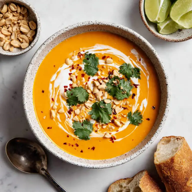 Thai Spiced Roasted Butternut Squash Soup with Coconut Milk and Lime Recipe