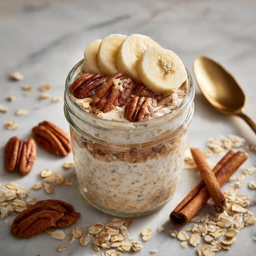 Banana Bread Overnight Oats Recipe