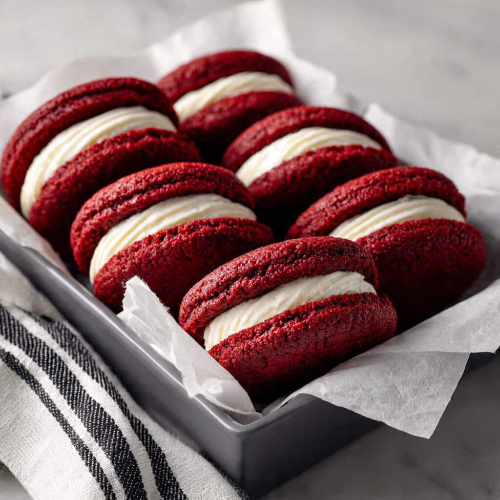Red Velvet Cake Mix Cookies with Cream Cheese Icing Recipe