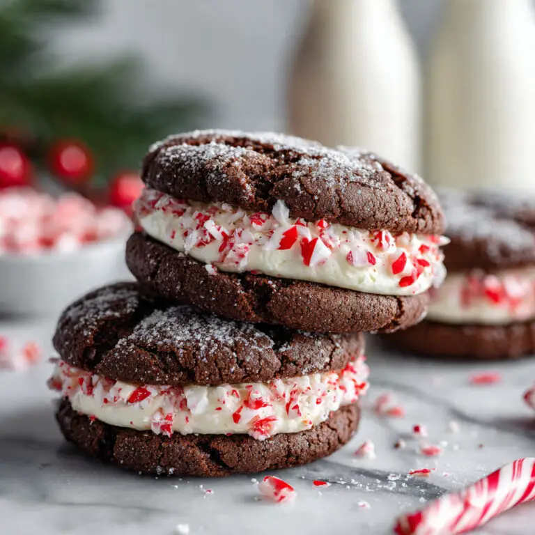 Crinkle Cookies with Peppermint Cream Sandwiches Recipe