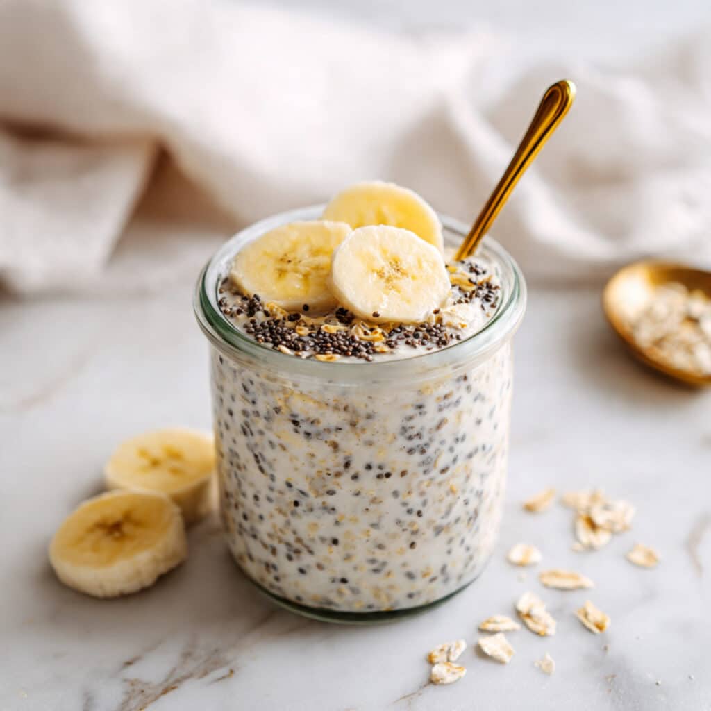Chocolate Banana Overnight Oats Recipe