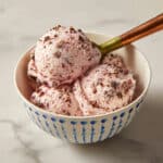 Fresh Strawberry Ice Cream with Chocolate Chips Recipe