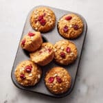 Easy Almond Flour Muffins with Strawberries and Rhubarb Recipe