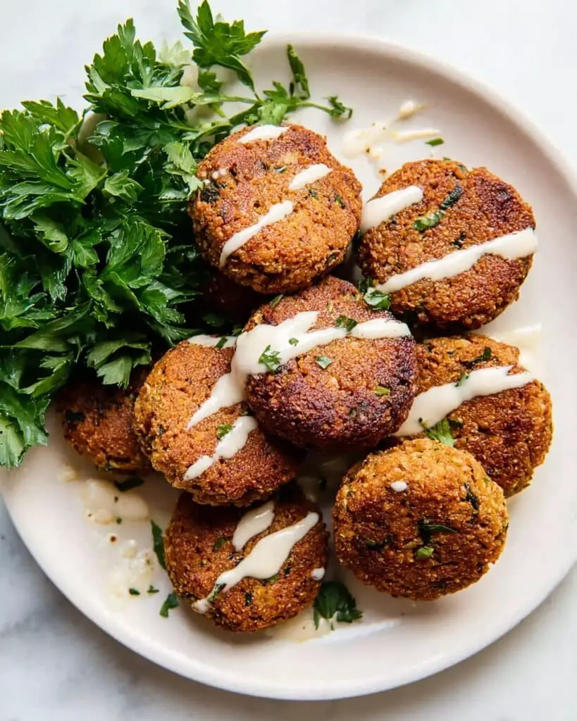 Crispy Homemade Falafel with Tahini, Tzatziki, and Hummus Recipe