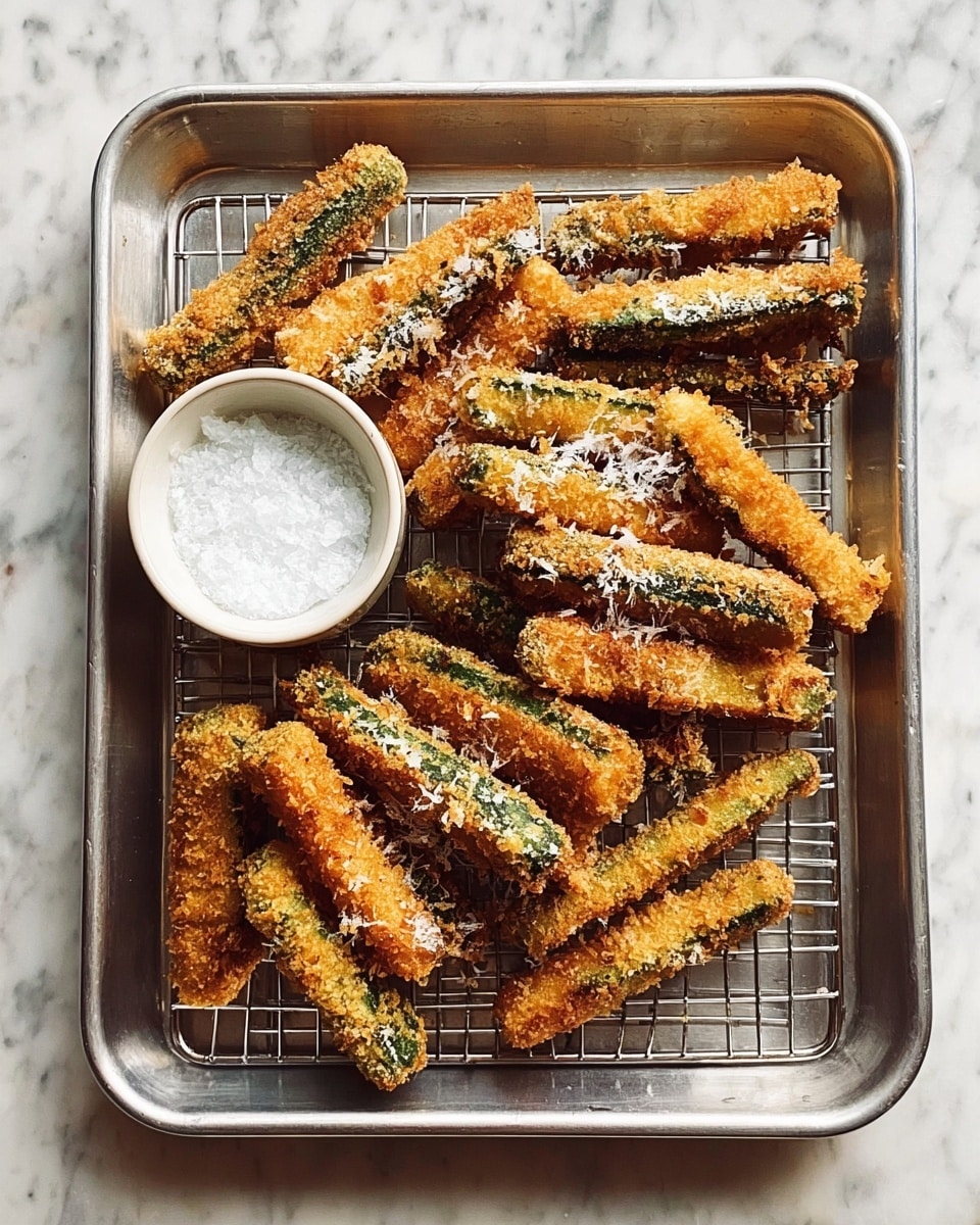 A round dark green plate filled with many golden brown crispy fried sticks, some showing dark green skin beneath the crunchy coating, sprinkled lightly with coarse salt, placed on a white marbled surface. On the plate's bottom right side, there is a small white bowl with creamy white sauce that has small green herb pieces mixed inside. The sticks are unevenly piled, showing crunchy texture with some crumbs scattered around. photo taken with an iphone --ar 4:5 --v 7
