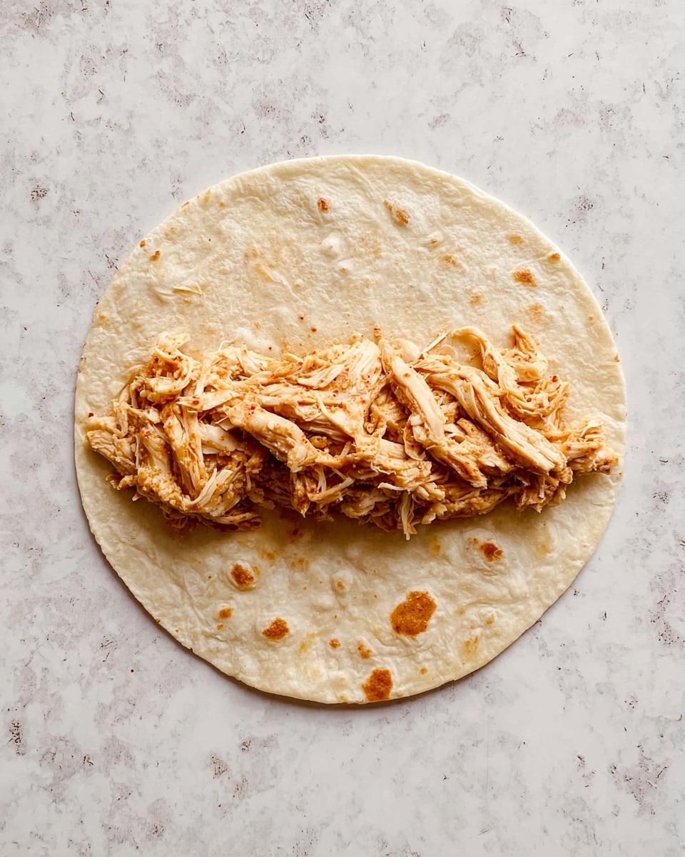 A white plate holds eight rolled, golden-brown taquitos arranged in a slightly messy stack. Each taquito has a crispy texture with some darker, fried spots and is sprinkled lightly with chopped green herbs. One taquito is open at one end, showing a white cheesy filling inside. The plate sits on a white marbled surface, with small dips of light green guacamole and white sour cream nearby. photo taken with an iphone --ar 4:5 --v 7