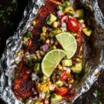 Smoky Grilled Salmon with Avocado Salad Recipe