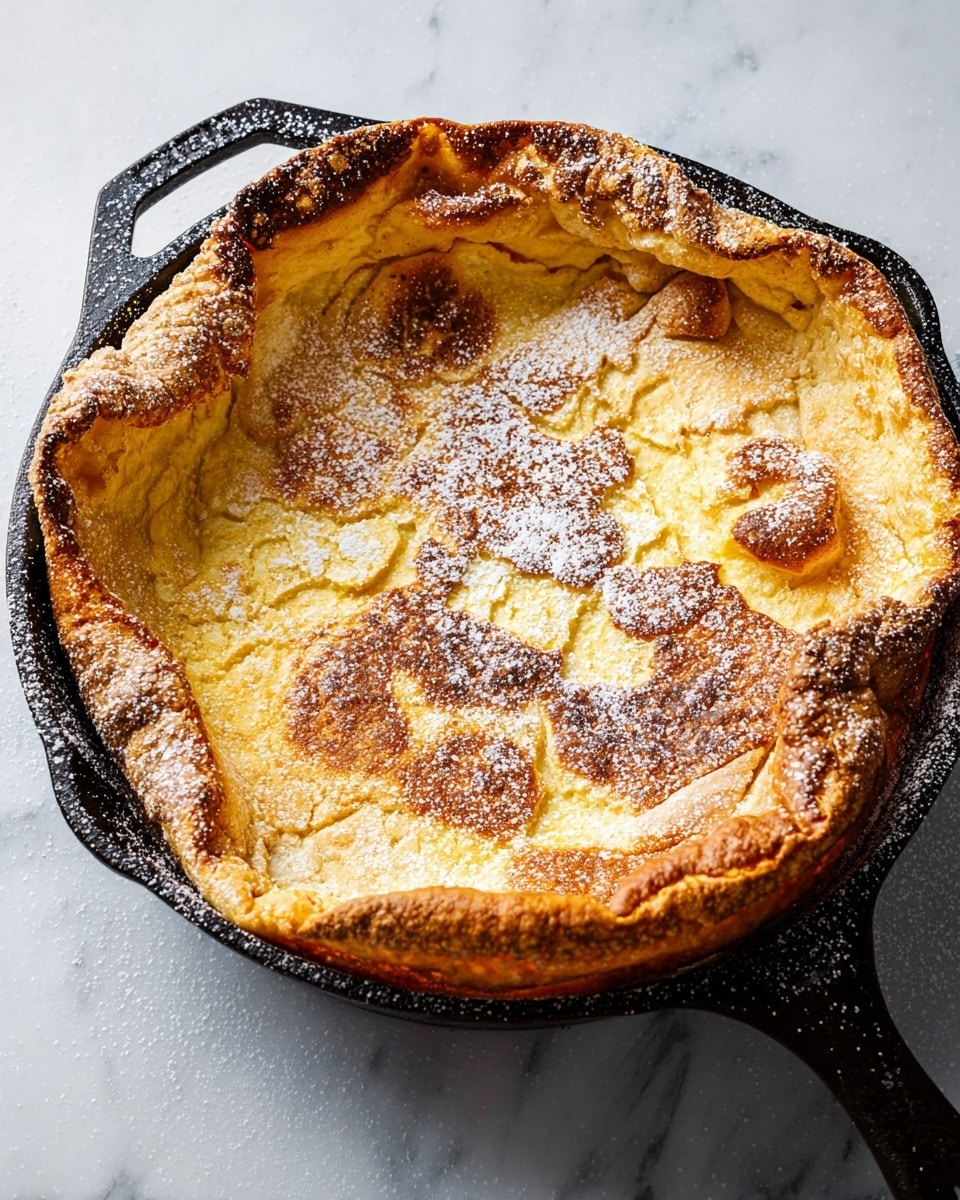 The image shows six brown eggs in a white tray on the left side, next to a small wooden bowl holding three square pieces of pale yellow butter at the top center. Below that is a small beige bowl with white salt, and to the left of it, a small white bowl contains dark brown vanilla extract. On the right side, there is a large clear glass measuring cup filled with white milk, and below that is a metal spoon with a heap of white flour. All items are placed on a white marbled surface photo taken with an iphone --ar 4:5 --v 7