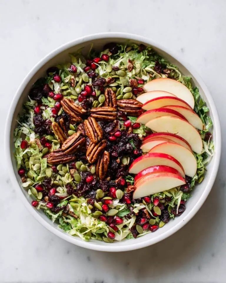 Shaved Brussels Sprout Salad with Creamy Maple Dressing Recipe