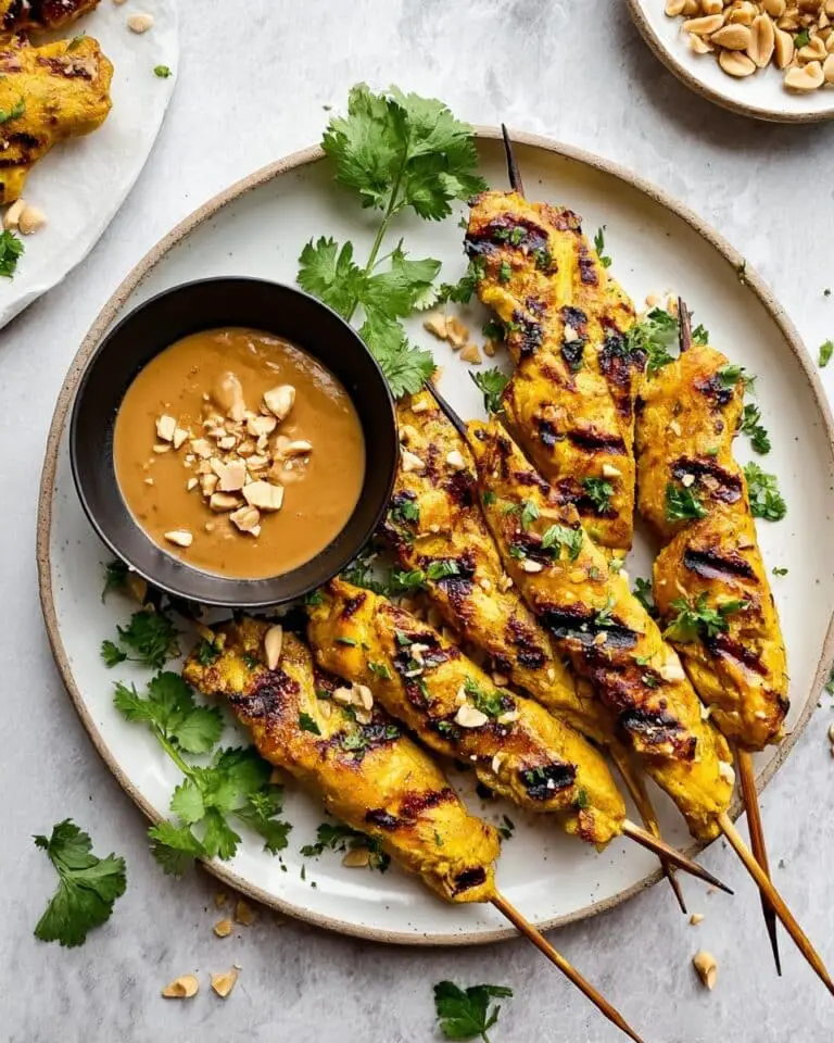 Chicken Satay with Peanut Sauce Recipe