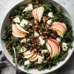 Kale Salad with Apples, Goat Cheese, and Pumpkin Seed Clusters Recipe