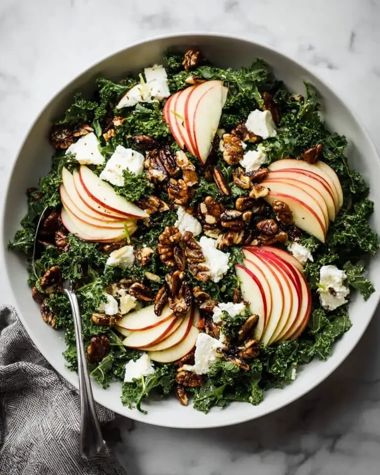 Kale Salad with Apples, Goat Cheese, and Pumpkin Seed Clusters Recipe