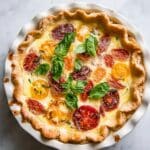 Tomato, Basil & Caramelized Onion Quiche Recipe