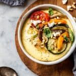 Creamy Goat Cheese Polenta with Roasted Ratatouille Recipe