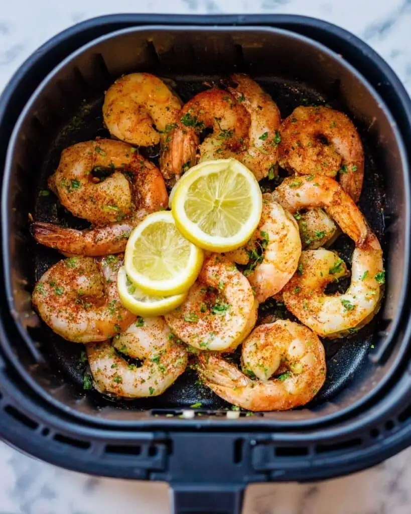 Air Fryer Lemon Garlic Shrimp Recipe