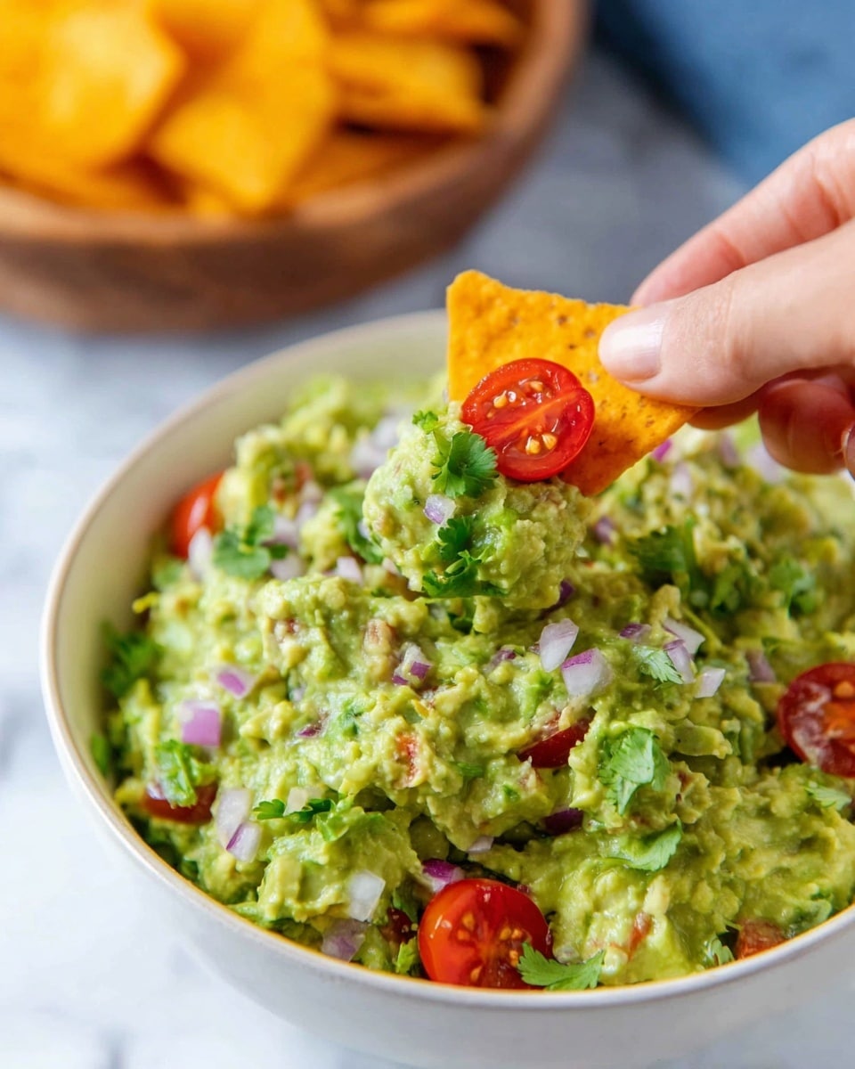 The image shows a close-up of a white bowl holding partially mashed avocado. The avocado pieces are in different sizes, mostly chunky cubes and some mashed parts, with a bright green color. There is a yellowish fork inside the bowl pressing into the avocado, visible on the right side. The bowl sits on a white marbled surface with soft light reflecting around. The avocado looks fresh with some small darker green edges. Photo taken with an iphone --ar 4:5 --v 7