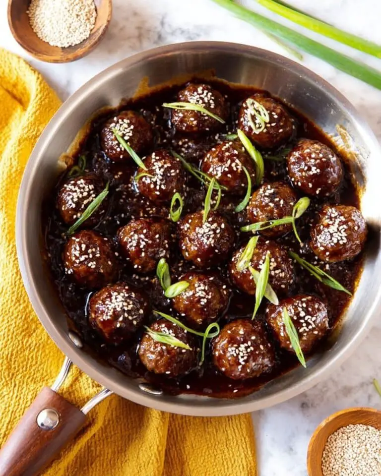 Sesame Garlic Beef Meatballs Recipe