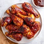 Crock Pot Barbecue Chicken Drumsticks with Crispy Broiled Finish Recipe