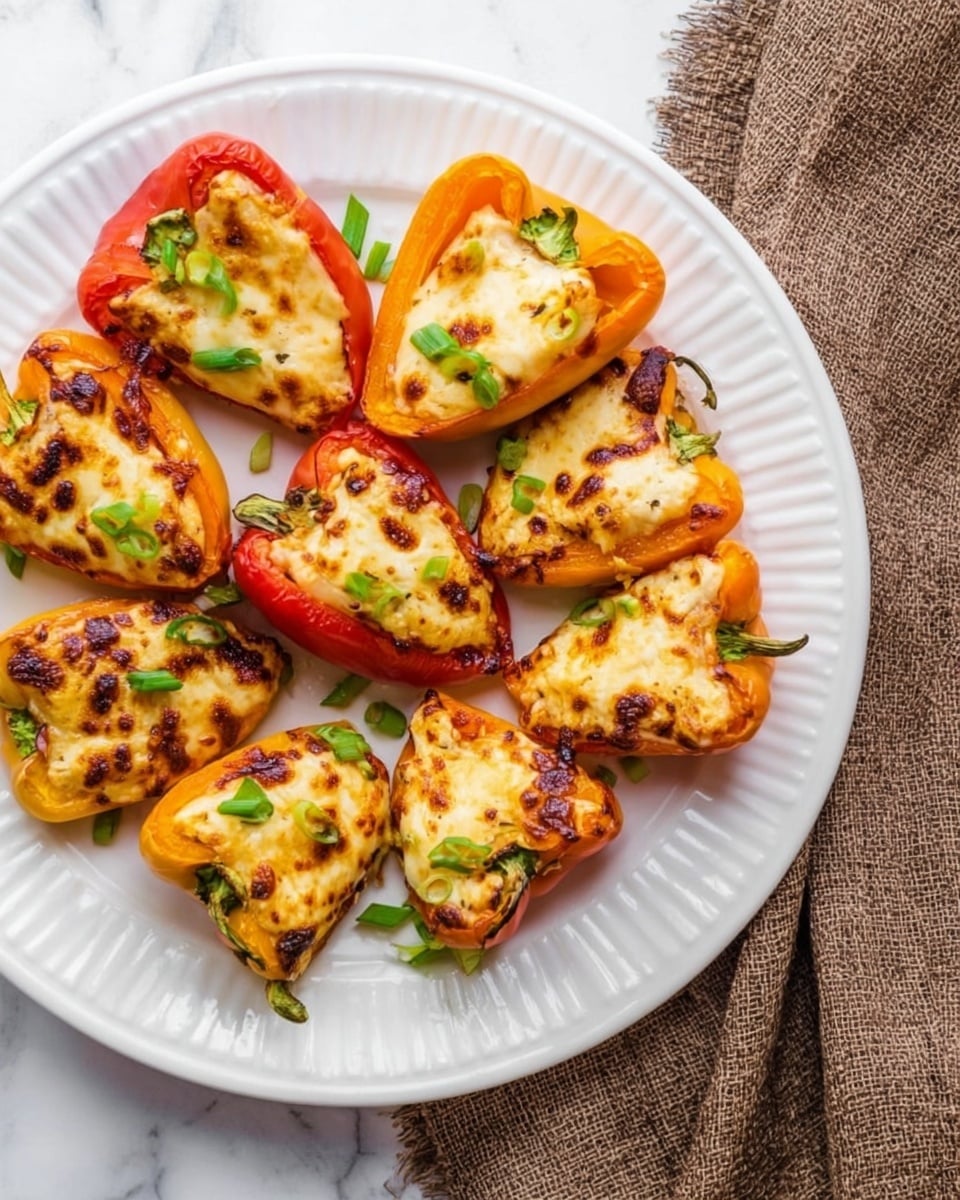 The image shows a white cutting board with light green edges placed on a white marbled surface. On the cutting board, there are several small red and yellow mini bell peppers scattered in an uneven pile, with one red pepper isolated to the right. The peppers have smooth, shiny skins and short green stems. The lighting is bright and natural, highlighting the vibrant colors of the peppers. Photo taken with an iphone --ar 4:5 --v 7