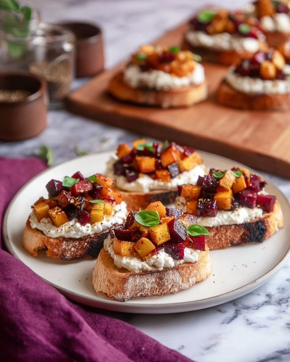 A close-up view of many small roasted vegetable cubes spread across a metal baking tray. The cubes have rich colors: deep purples of beets, golden yellows of sweet potatoes, and light tans of potatoes, all showing a mix of soft and slightly crisp browned edges. The roasted pieces are unevenly spread, with some parts showing more browning and crispiness, giving a textured look that emphasizes the roasting process. The tray surface has dark roasted spots and textures visible between the vegetable cubes. photo taken with an iphone --ar 4:5 --v 7