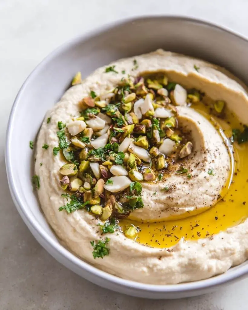 Creamy Roasted Garlic Hummus Recipe