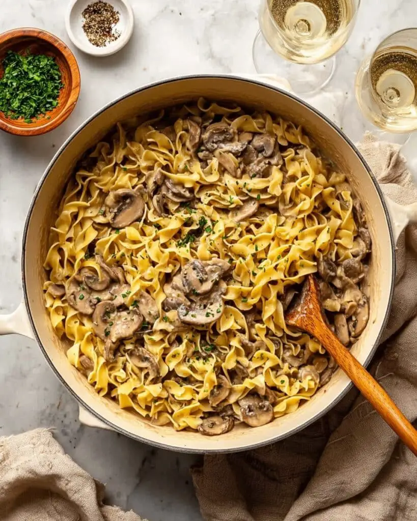 Beef Stroganoff with Mushrooms and Cream Recipe