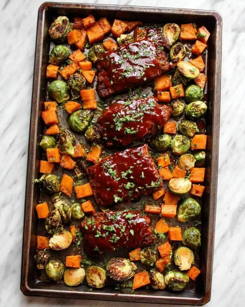 Sheet Pan Mini Meatloaf with Roasted Vegetables Recipe