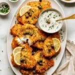 Crispy Baked Cod with Lemon-Garlic Aioli Recipe