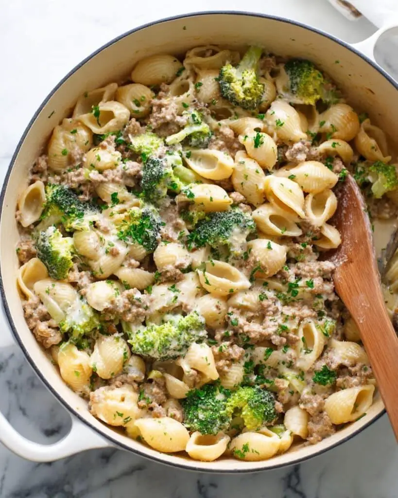 Homemade Hamburger Helper with Broccoli and Cheddar Recipe