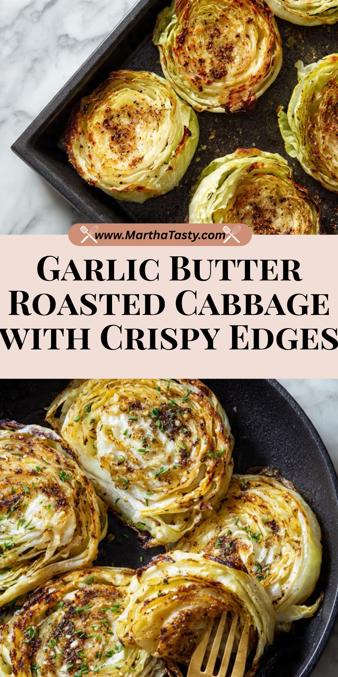 Garlic Butter Roasted Cabbage | Delicious & Easy Side Dish
