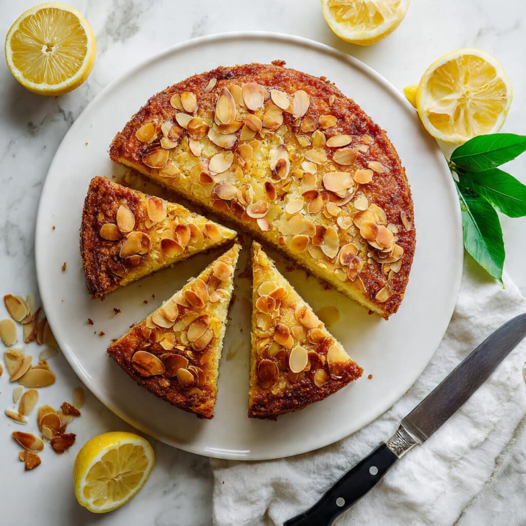 Easy Lemon Coconut Almond Cake Recipe