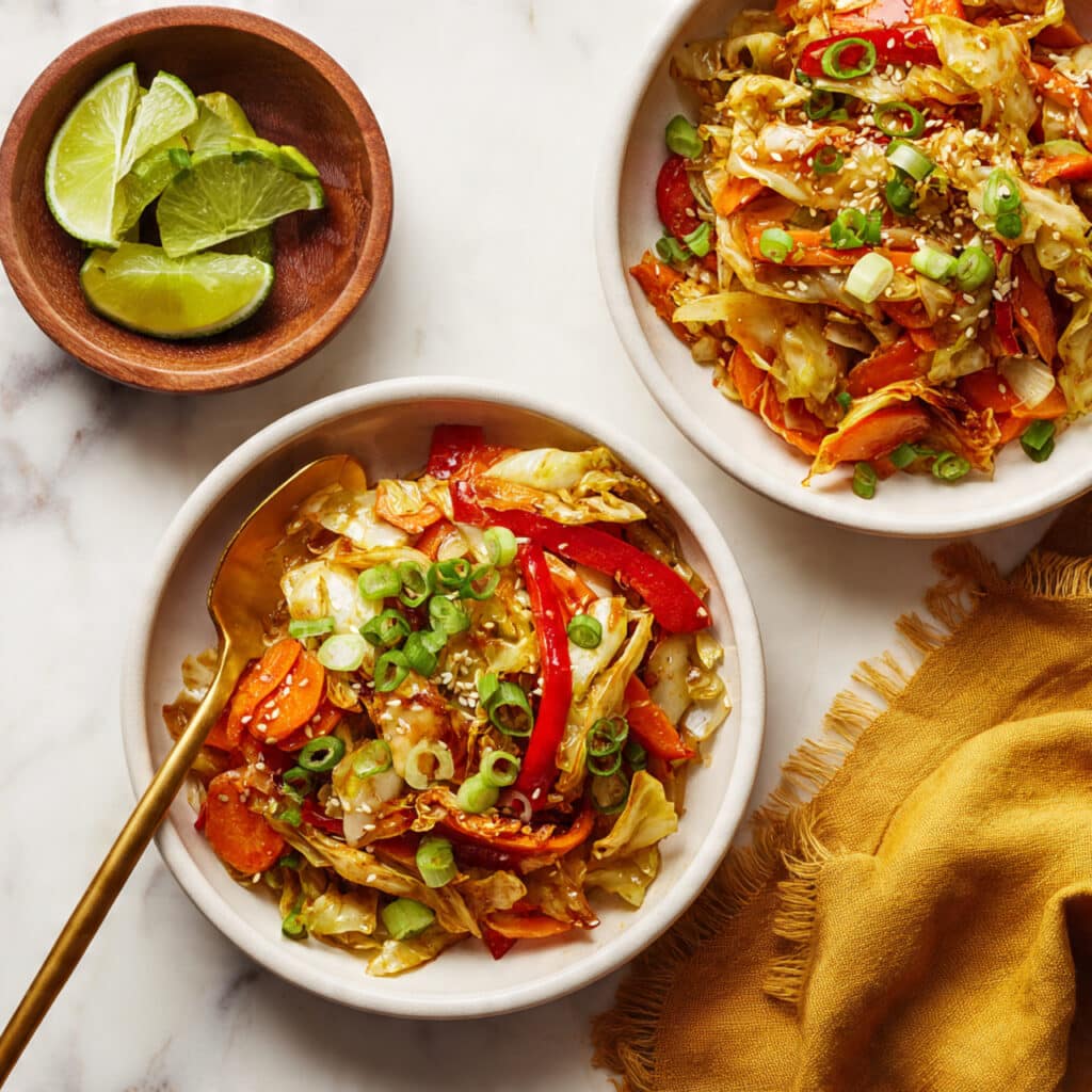 Thai Chicken and Cabbage Bowls Recipe